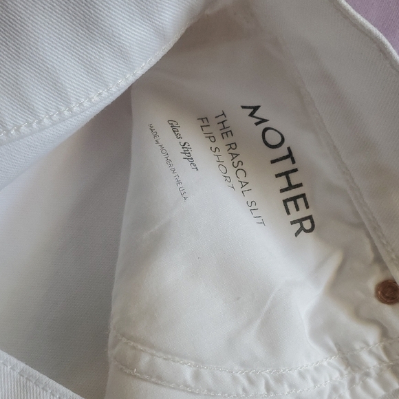 Mother Jeans The Rascal Slit Flip Short In Glass Slipper Mid Rise 2.5" I… - Picture 6 of 16